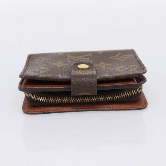 LOUIS VUITTON Monogram Compact Zip Wallet M61667 LV Auth bs36811