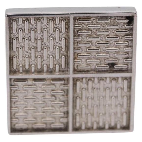 LOUIS VUITTON Bouton de Manchette Digit Cuffs Ag925 Silver LV Auth bs36812