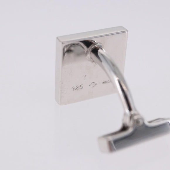 LOUIS VUITTON Bouton de Manchette Digit Cuffs Ag925 Silver LV Auth bs36812
