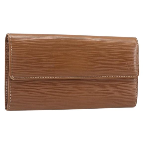 LOUIS VUITTON Epi Portefeiulle Sarah Long Wallet Brown M60321 LV Auth bs36813