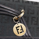 FENDI Zucchino Canvas Long Wallet Black Gold Auth bs36814-8