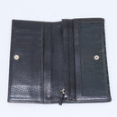 FENDI Zucchino Canvas Long Wallet Black Gold Auth bs36814-9