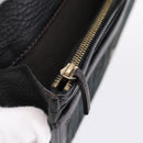 FENDI Zucchino Canvas Long Wallet Black Gold Auth bs36814-10