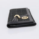 FENDI Zucchino Canvas Long Wallet Black Gold Auth bs36814-3