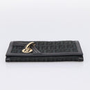 FENDI Zucchino Canvas Long Wallet Black Gold Auth bs36814-6