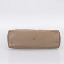 Christian Dior Canage Hand Bag Leather Beige Silver Auth bs36815-5