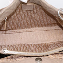 Christian Dior Canage Hand Bag Leather Beige Silver Auth bs36815-11