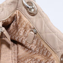 Christian Dior Canage Hand Bag Leather Beige Silver Auth bs36815-20