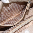 Christian Dior Canage Hand Bag Leather Beige Silver Auth bs36815-21