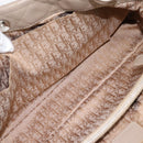 Christian Dior Canage Hand Bag Leather Beige Silver Auth bs36815-24