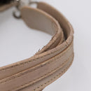 Christian Dior Canage Hand Bag Leather Beige Silver Auth bs36815-8