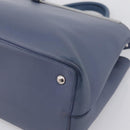 FENDI To Joule Hand Bag Leather 2way Blue Silver Auth bs36816-15