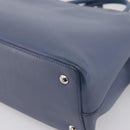 FENDI To Joule Hand Bag Leather 2way Blue Silver Auth bs36816-17
