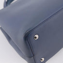 FENDI To Joule Hand Bag Leather 2way Blue Silver Auth bs36816-10