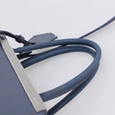 FENDI To Joule Hand Bag Leather 2way Blue Silver Auth bs36816-8