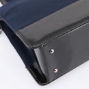 CHANEL Shoulder Bag Canvas Navy Silver CC Auth bs36818-16