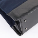CHANEL Shoulder Bag Canvas Navy Silver CC Auth bs36818-18