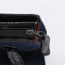 CHANEL Shoulder Bag Canvas Navy Silver CC Auth bs36818-19