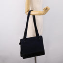 CHANEL Shoulder Bag Canvas Navy Silver CC Auth bs36818-26