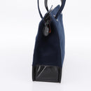CHANEL Shoulder Bag Canvas Navy Silver CC Auth bs36818-3
