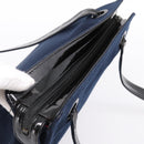 CHANEL Shoulder Bag Canvas Navy Silver CC Auth bs36818-6