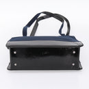 CHANEL Shoulder Bag Canvas Navy Silver CC Auth bs36818-5