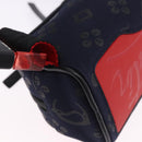 Christian Louboutin Waist Pouch Canvas Navy Silver Auth bs36819V-17