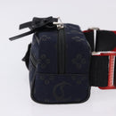 Christian Louboutin Waist Pouch Canvas Navy Silver Auth bs36819V-3