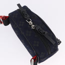 Christian Louboutin Waist Pouch Canvas Navy Silver Auth bs36819V-6