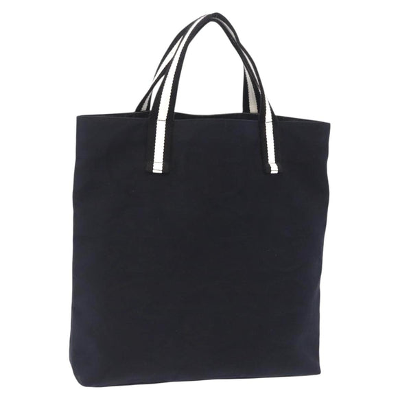 GUCCI Tote Bag Canvas Navy 123439 Auth bs36820