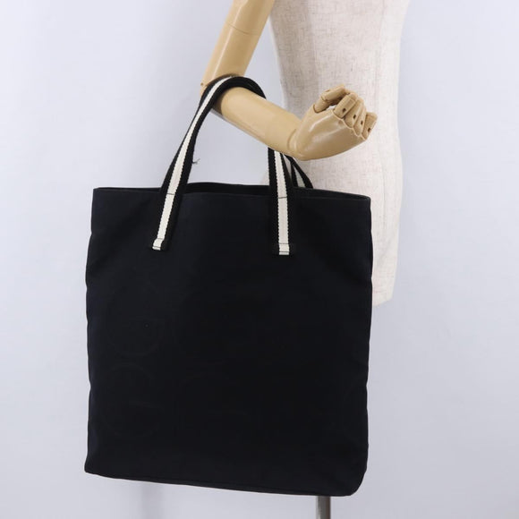 GUCCI Tote Bag Canvas Navy 123439 Auth bs36820