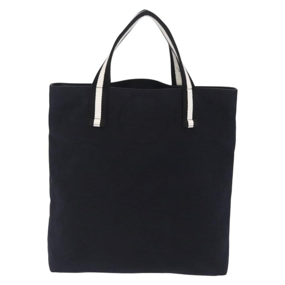 GUCCI Tote Bag Canvas Navy 123439 Auth bs36820