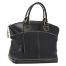 LOUIS VUITTON Suhari Lockit PM Hand Bag Leather Black M91888 LV Auth bs36825V-1