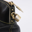 LOUIS VUITTON Suhari Lockit PM Hand Bag Leather Black M91888 LV Auth bs36825V-14