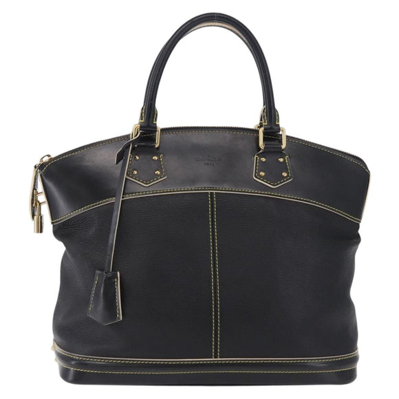 LOUIS VUITTON Suhari Lockit PM Hand Bag Leather Black M91888 LV Auth bs36825V