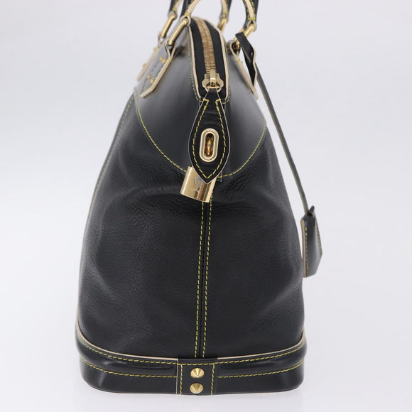 LOUIS VUITTON Suhari Lockit PM Hand Bag Leather Black M91888 LV Auth bs36825V