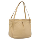LOEWE Hand Bag Leather Beige Gold Auth bs36826-1