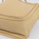 LOEWE Hand Bag Leather Beige Gold Auth bs36826-14