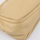LOEWE Hand Bag Leather Beige Gold Auth bs36826-15