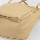 LOEWE Hand Bag Leather Beige Gold Auth bs36826-16
