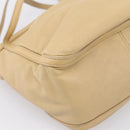 LOEWE Hand Bag Leather Beige Gold Auth bs36826-9