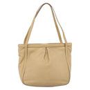 LOEWE Hand Bag Leather Beige Gold Auth bs36826-13