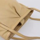 LOEWE Hand Bag Leather Beige Gold Auth bs36826-6