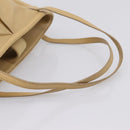 LOEWE Hand Bag Leather Beige Gold Auth bs36826-7