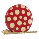 LOUIS VUITTON Vernis Dot Infinity Porte Monnaie Chapeau Red M91570 Auth bs36828A-1