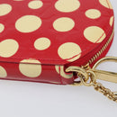 LOUIS VUITTON Vernis Dot Infinity Porte Monnaie Chapeau Red M91570 Auth bs36828A-15