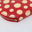 LOUIS VUITTON Vernis Dot Infinity Porte Monnaie Chapeau Red M91570 Auth bs36828A-16