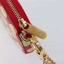 LOUIS VUITTON Vernis Dot Infinity Porte Monnaie Chapeau Red M91570 Auth bs36828A-10