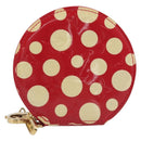 LOUIS VUITTON Vernis Dot Infinity Porte Monnaie Chapeau Red M91570 Auth bs36828A-13