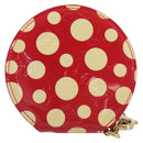 LOUIS VUITTON Vernis Dot Infinity Porte Monnaie Chapeau Red M91570 Auth bs36828A-2